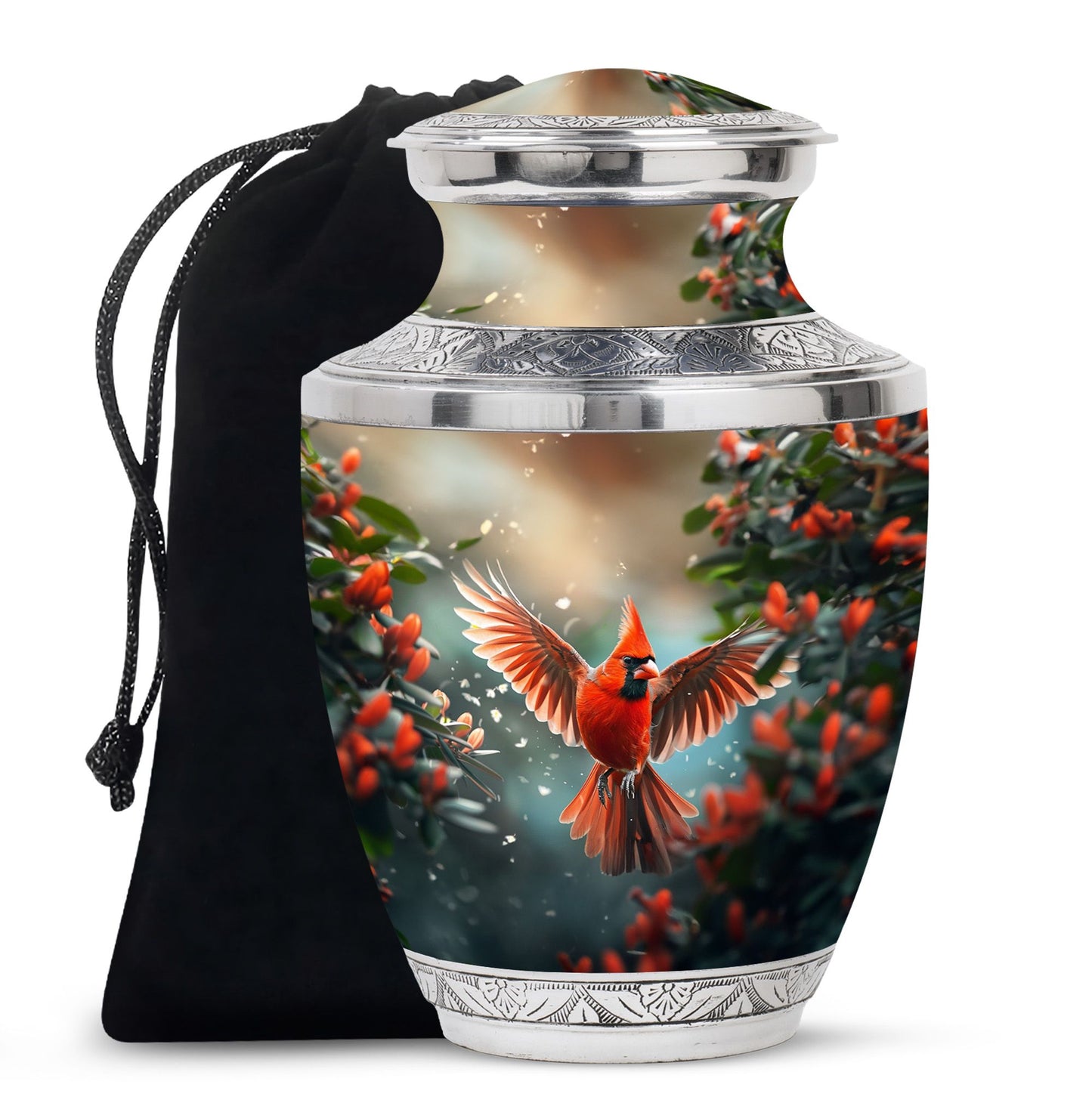 Cardinal Theme Large Urn 10 Inch