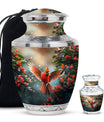 Cardinal Theme Large Urn With 1 Keepsake Urn