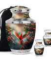 Cardinal Theme Large Urn With 2 Keepsake Urn