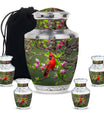Cardinal Theme Large Urn With 4 Keepsake Urn