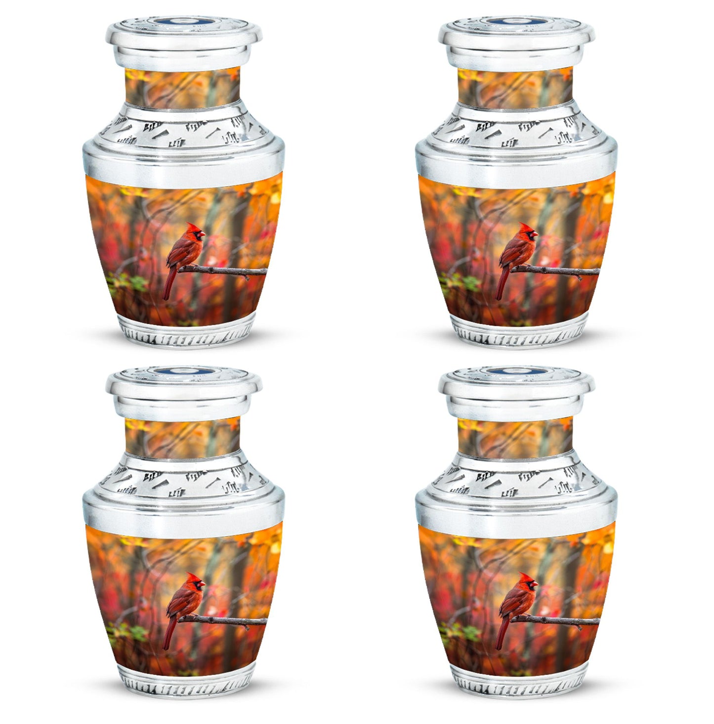 Cardinal Theme 3 Inch Keepsake Pack of 4