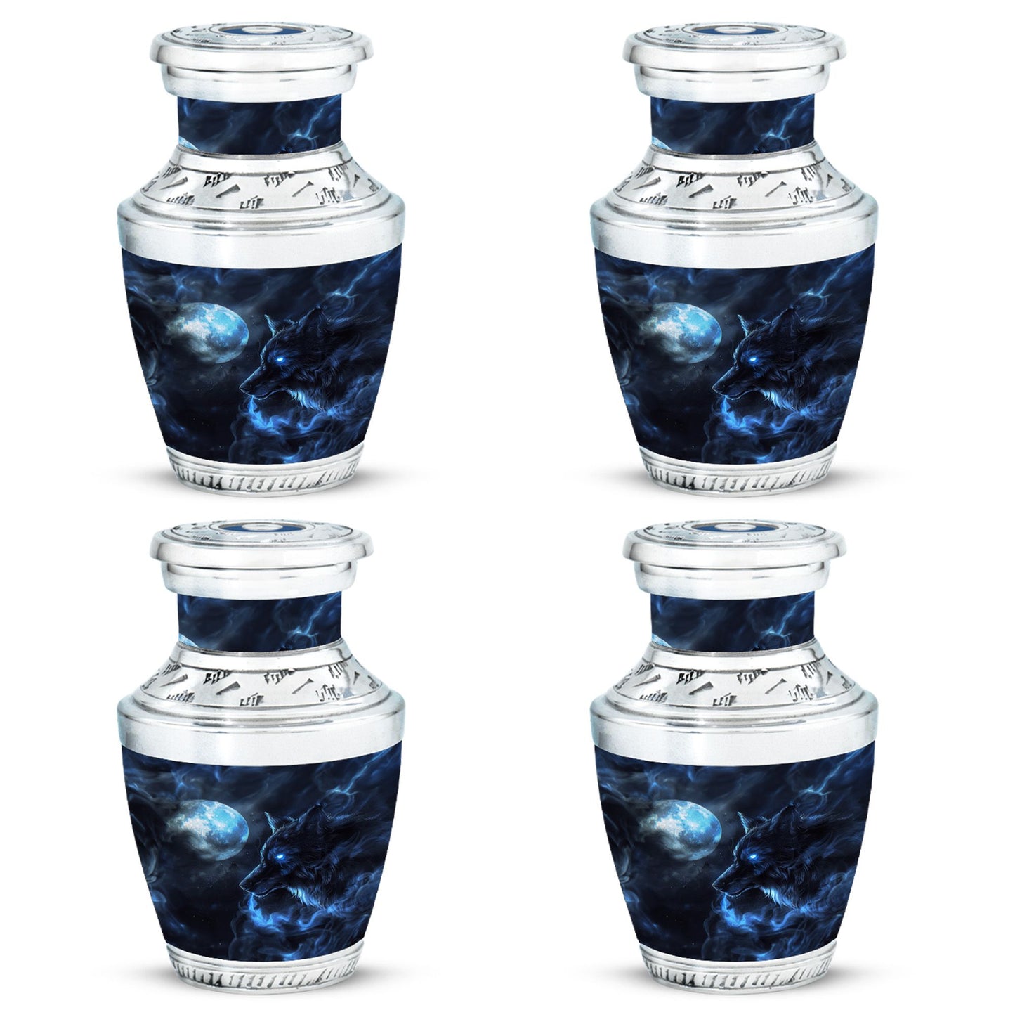 Wolf Theme 3 Inch Keepsake Pack of 4