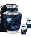 Wolf Theme Large Urn With 2 Keepsake Urn