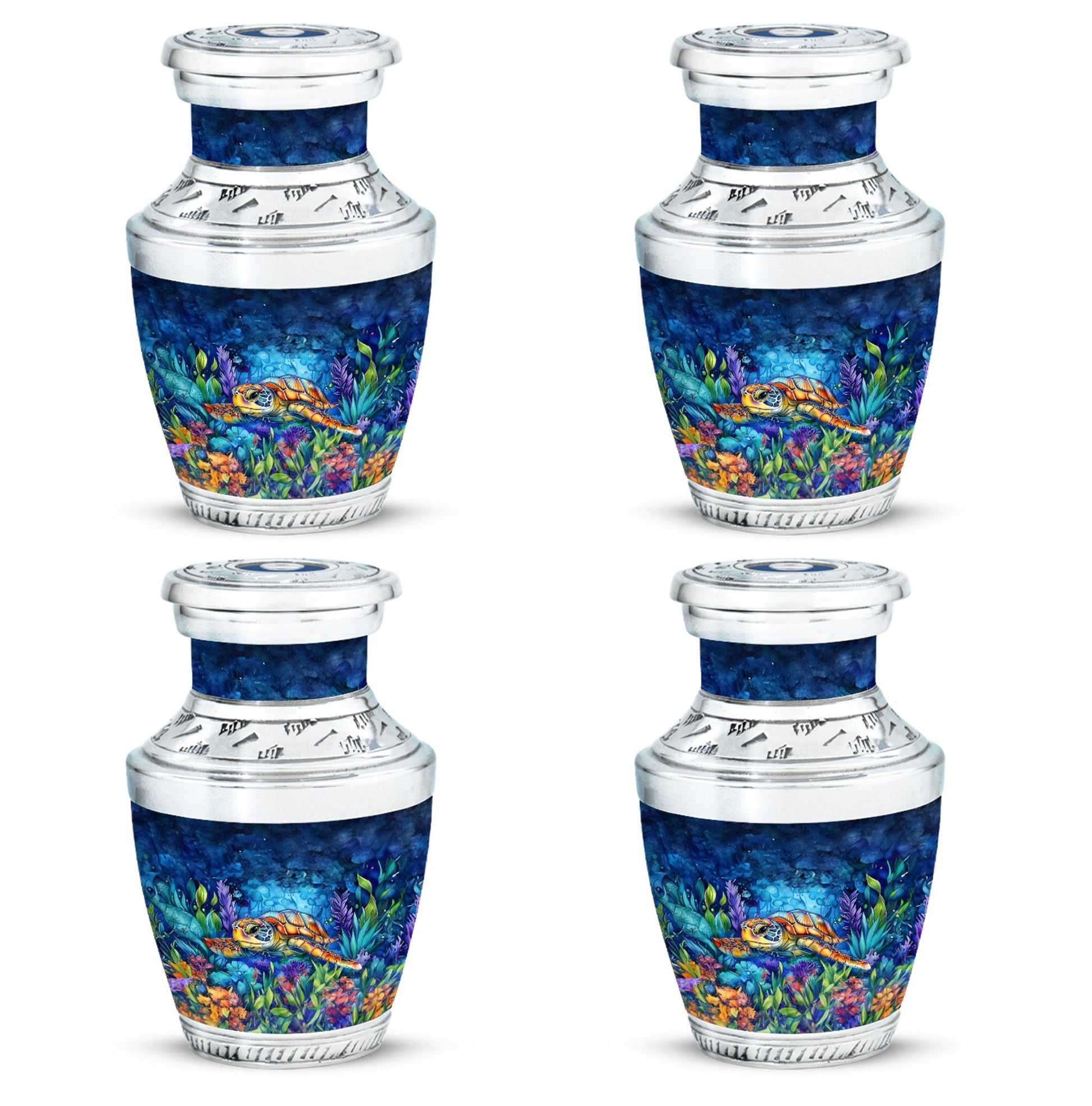 Turtle Theme 3 Inch Keepsake Pack of 4