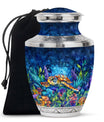 Turtle Theme Large Urn 10 Inch