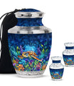 Turtle Theme Large Urn With 2 Keepsake Urn