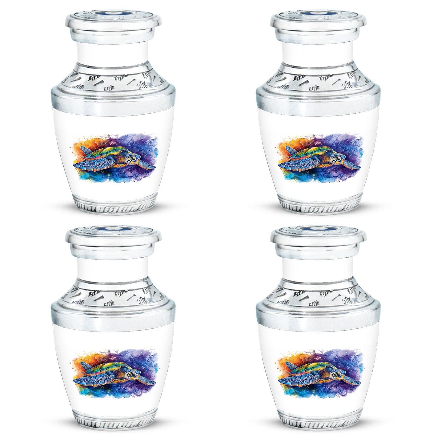 Turtle Theme 3 Inch Keepsake Pack of 4