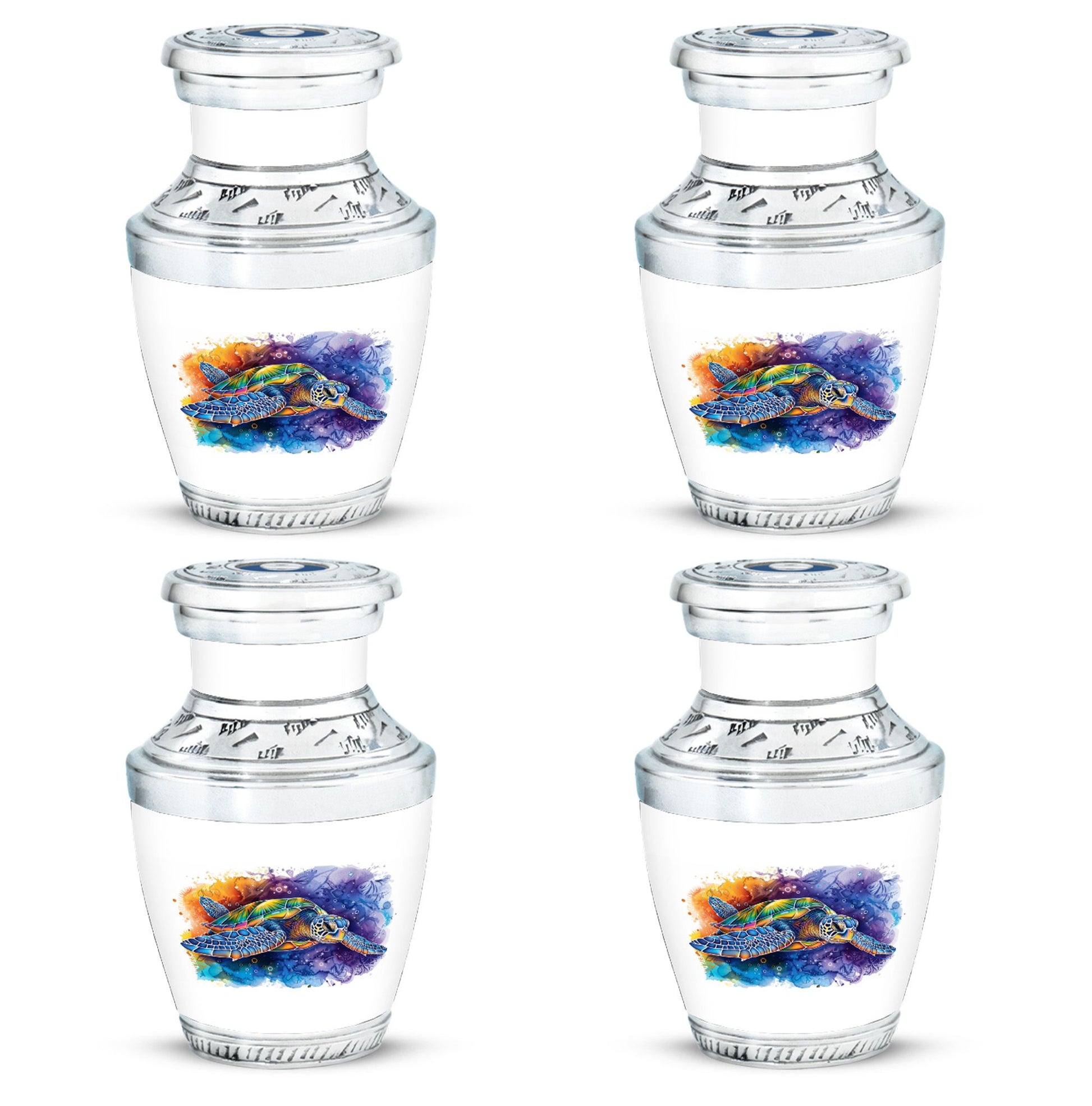 Turtle Theme 3 Inch Keepsake Pack of 4