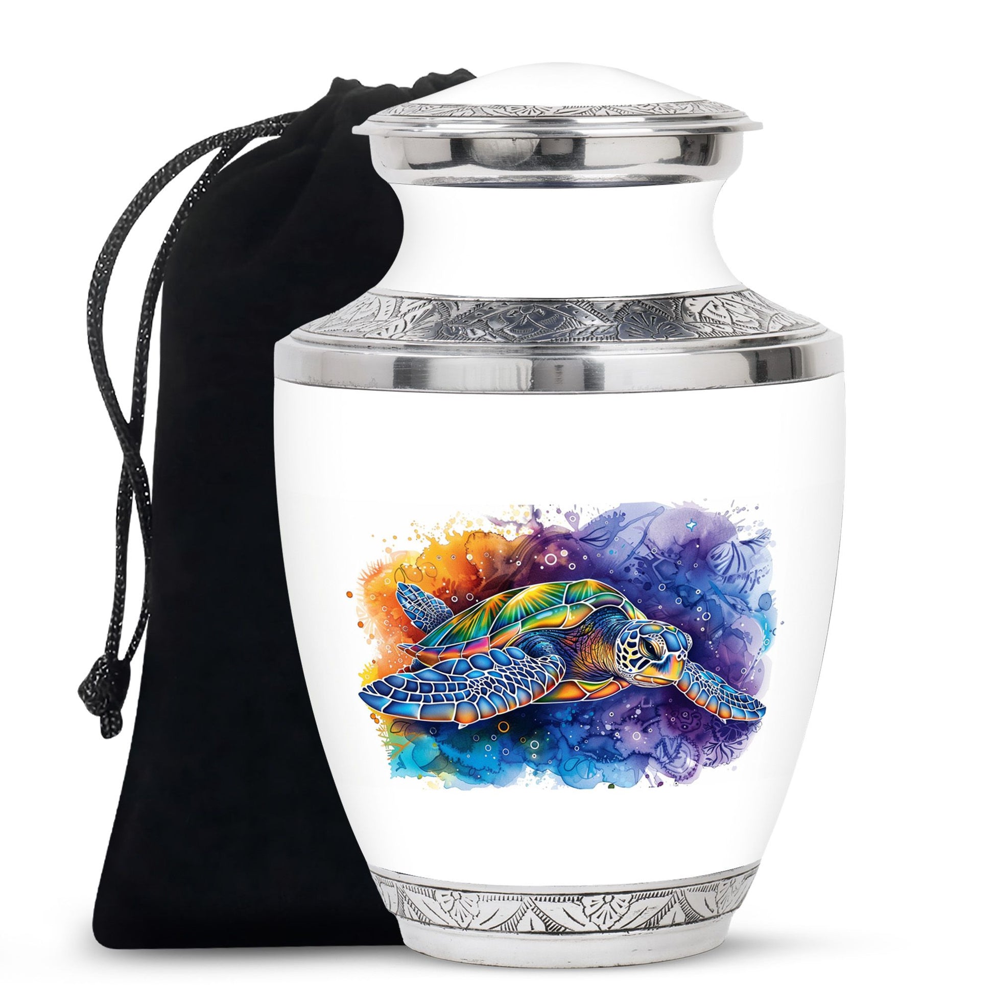 Turtle Theme Large Urn 10 Inch