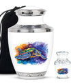 Turtle Theme Large Urn With 1 Keepsake Urn
