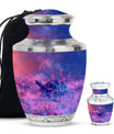 Turtle Theme Large Urn With 1 Keepsake Urn