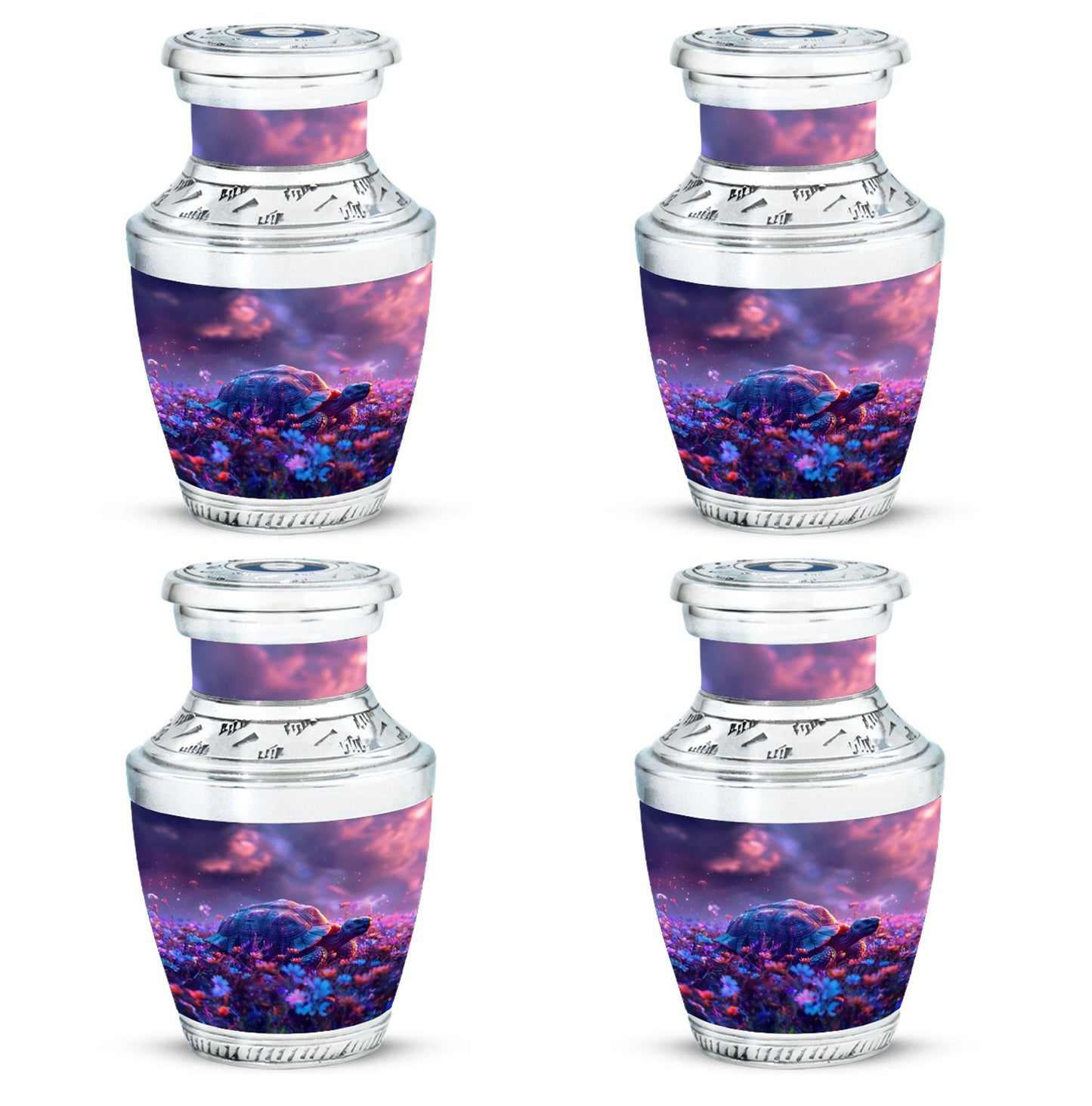Turtle Theme 3 Inch Keepsake Pack of 4