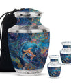 Turtle Theme Large Urn With 2 Keepsake Urn