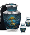 Turtle Theme Large Urn With 2 Keepsake Urn