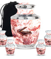 Piano Theme Large Urn With 4 Keepsake Urn