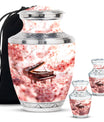 Piano Theme Large Urn With 2 Keepsake Urn