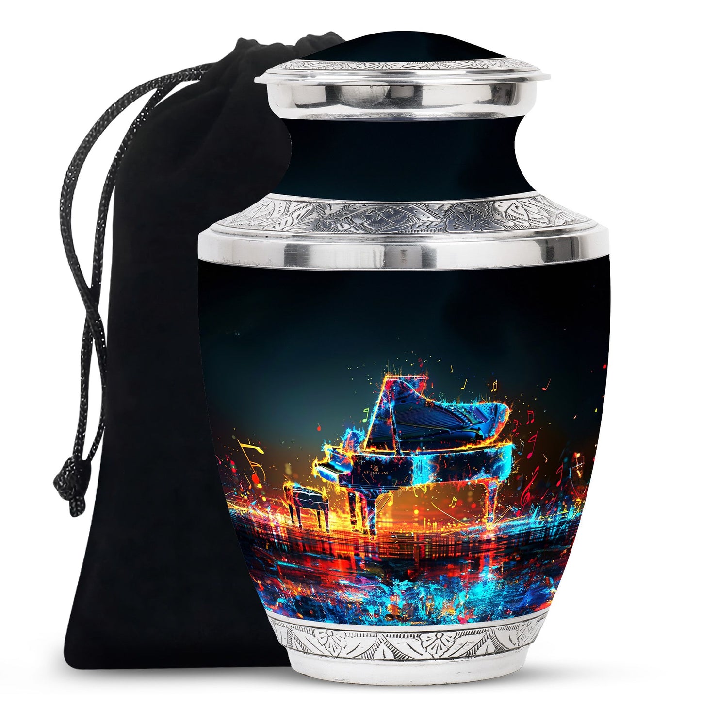 Piano Theme Large Urn 10 Inch