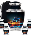 Piano Theme Large Urn With 4 Keepsake Urn