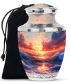 Sunrise Theme Large Urn 10 Inch