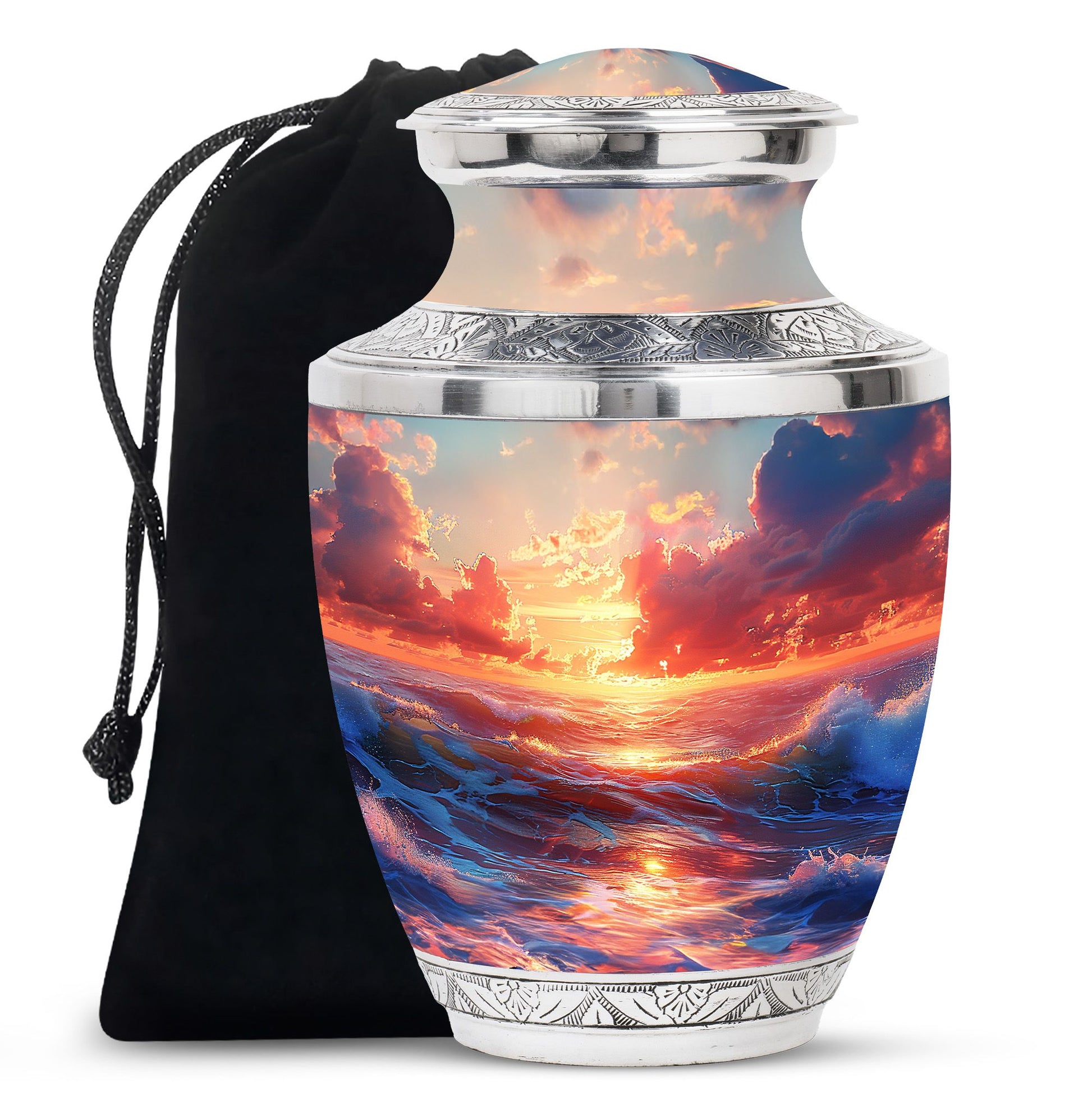 Sunrise Theme Large Urn 10 Inch