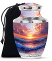 Sunrise Theme Large Urn 10 Inch