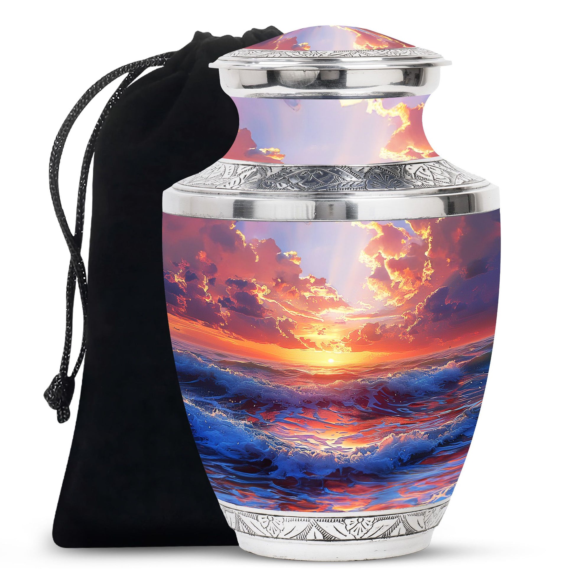 Sunrise Theme Large Urn 10 Inch