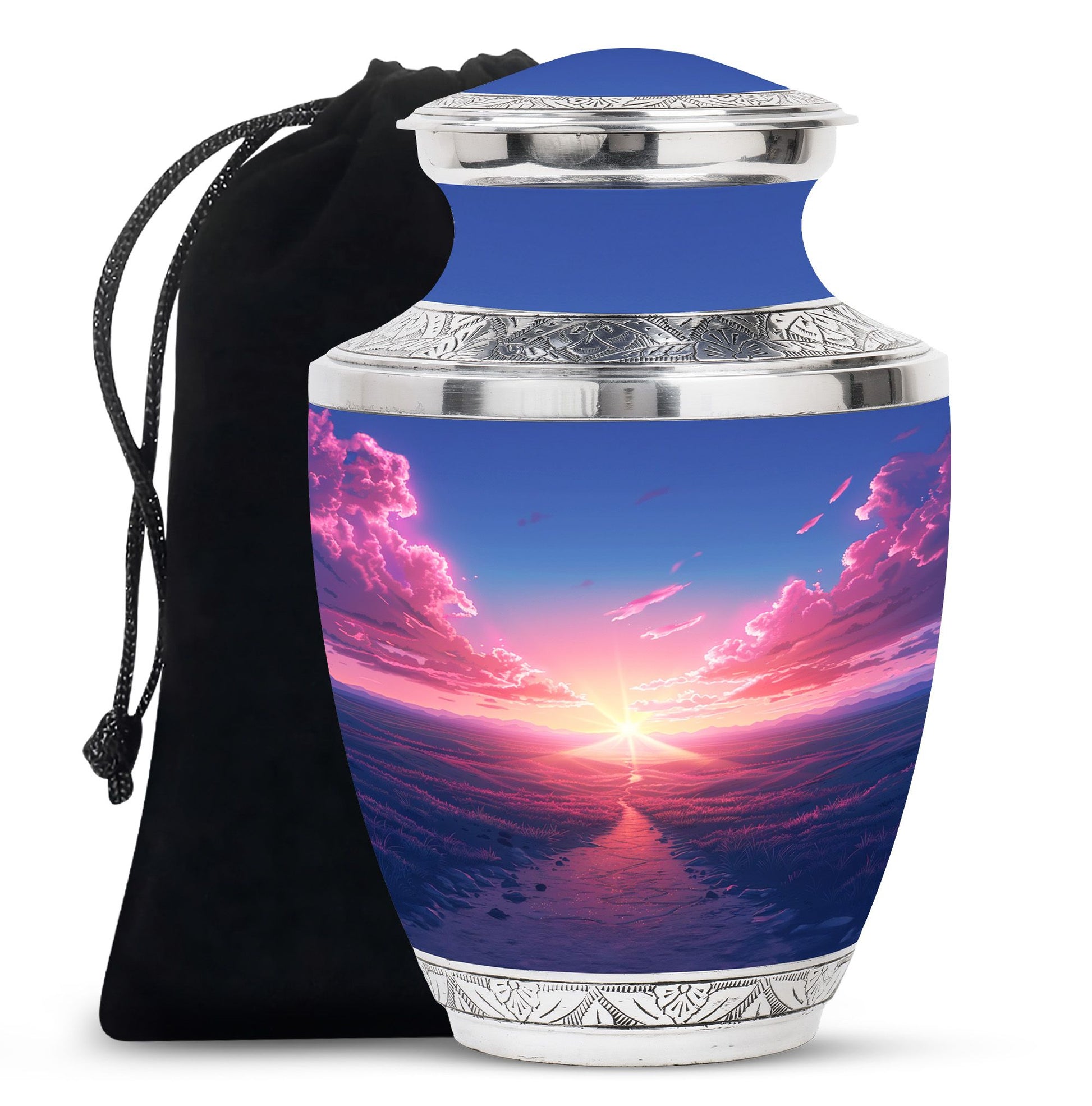 Sunrise Theme Large Urn 10 Inch