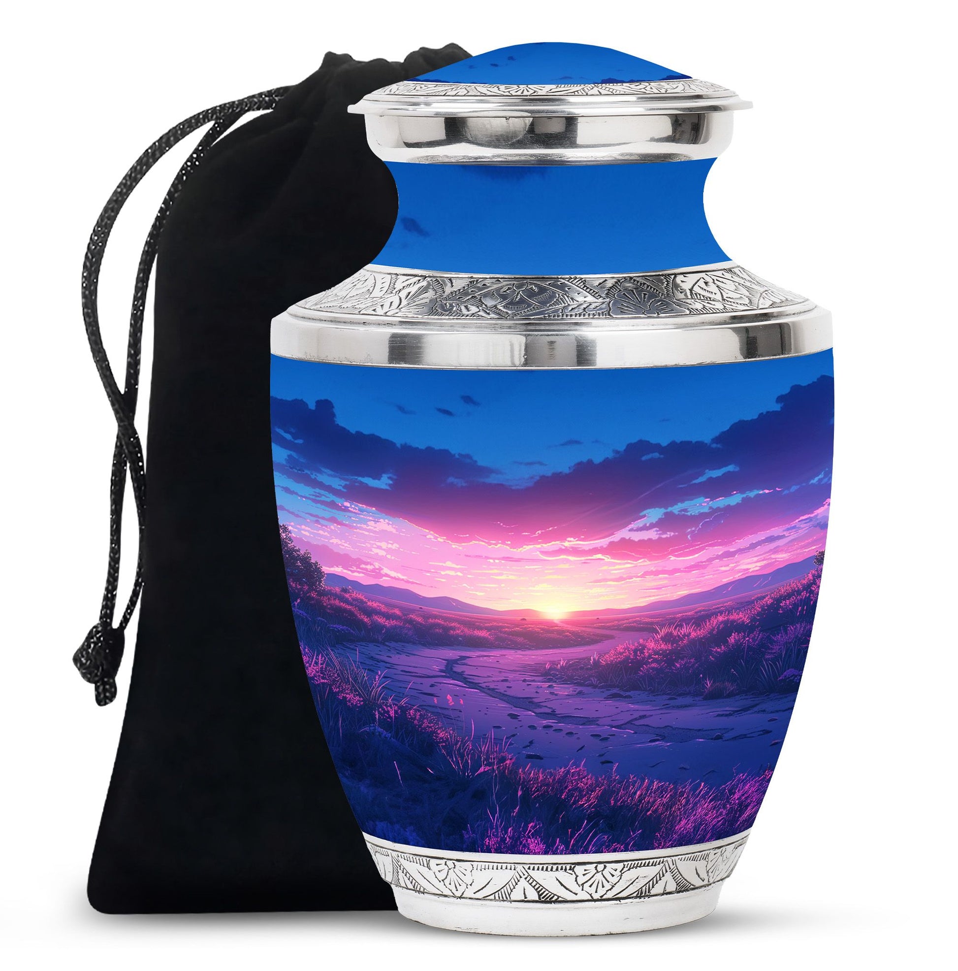 Sunrise Theme Large Urn 10 Inch