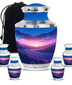 Sunrise Theme Large Urn With 4 Keepsake Urn