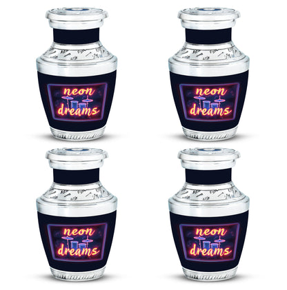 Drums And Music Theme 3 Inch Keepsake Pack of 4