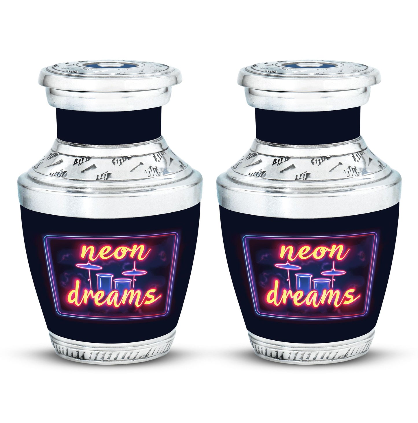 Drums And Music Theme 3 Inch Keepsake Pack of 2