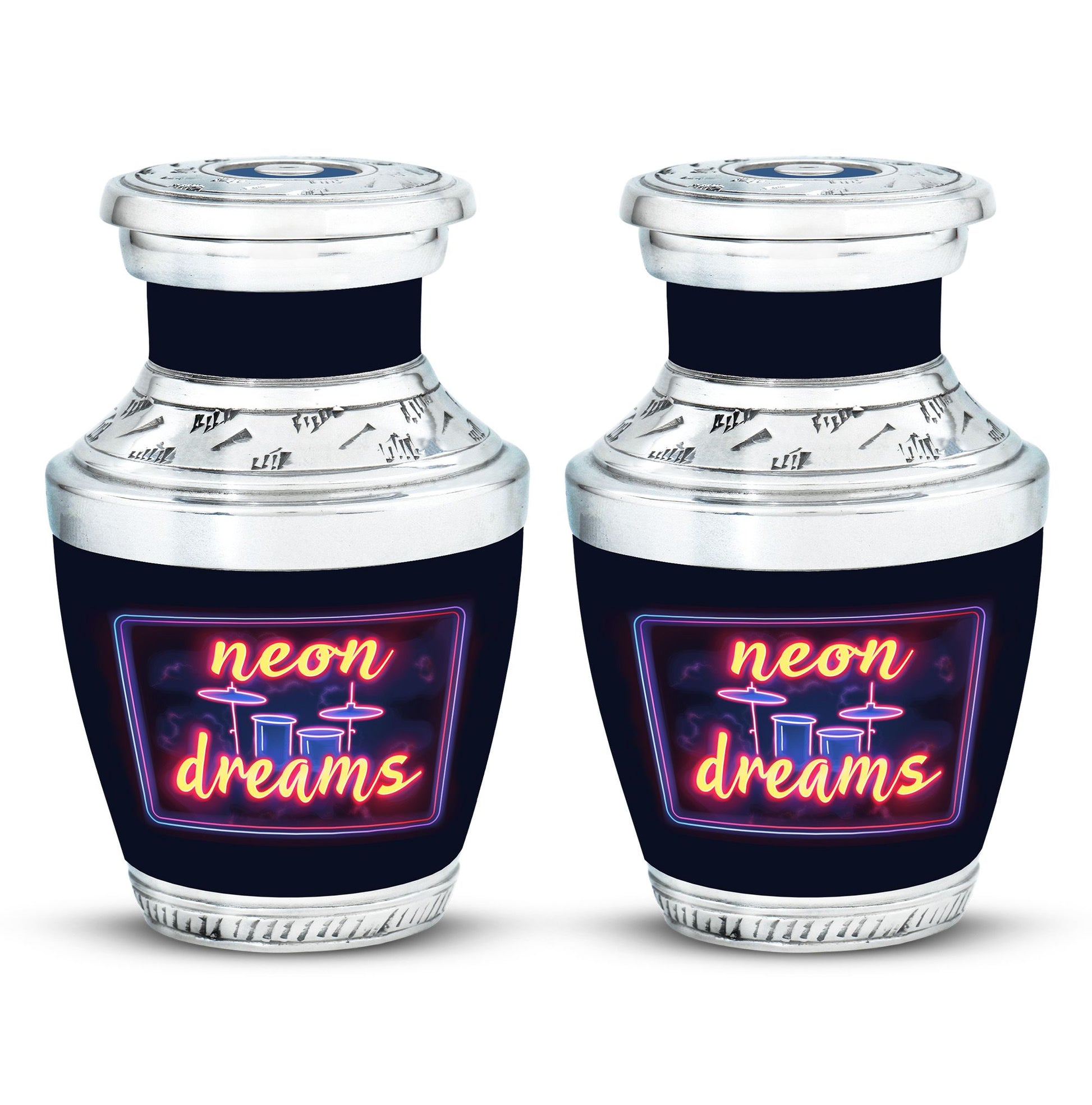 Drums And Music Theme 3 Inch Keepsake Pack of 2