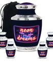 Drums And Music Theme Large Urn With 4 Keepsake Urn