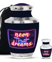 Drums And Music Theme Large Urn With 1 Keepsake Urn