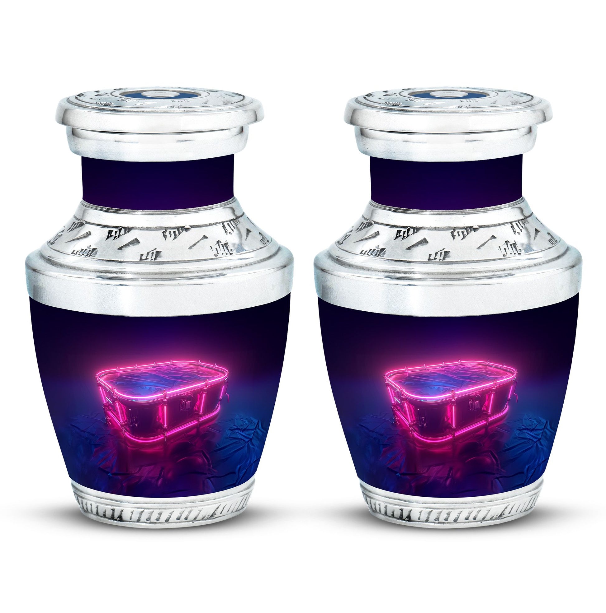 Drums And Music Theme 3 Inch Keepsake Pack of 2