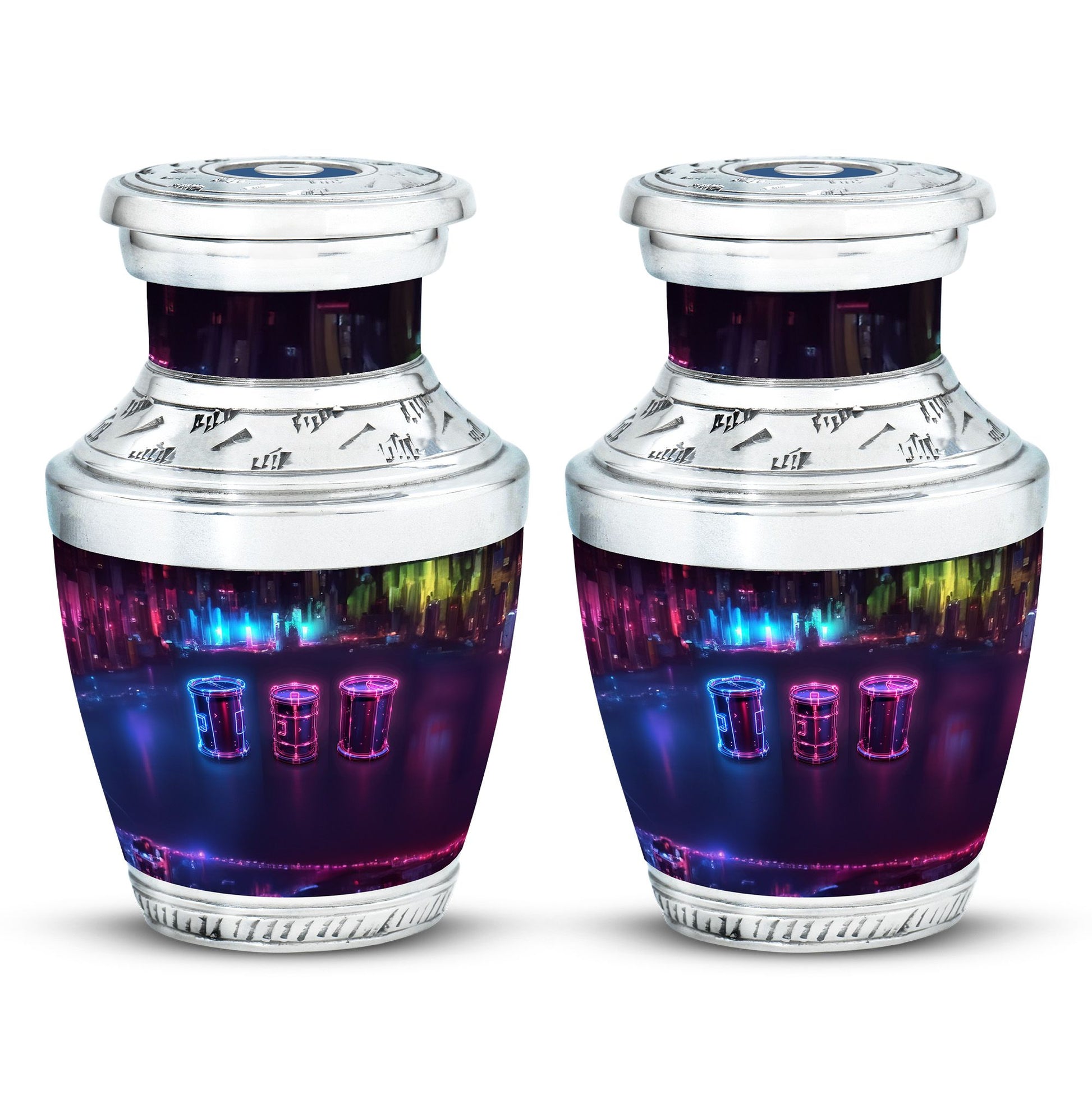 Drums And Music Theme 3 Inch Keepsake Pack of 2