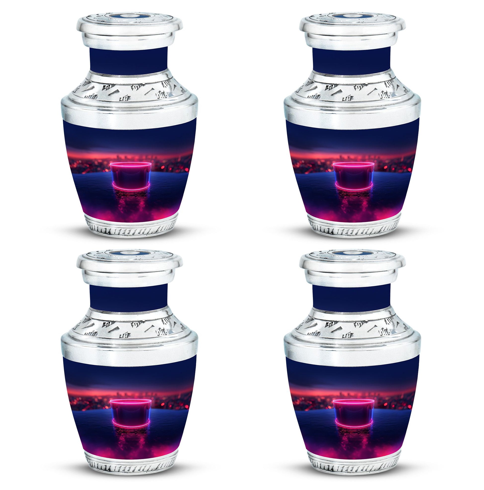 Drums And Music Theme 3 Inch Keepsake Pack of 4