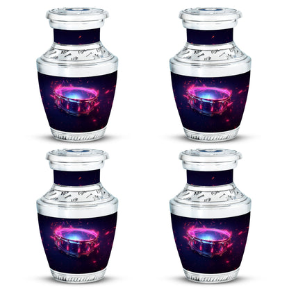 Drums And Music Theme 3 Inch Keepsake Pack of 4