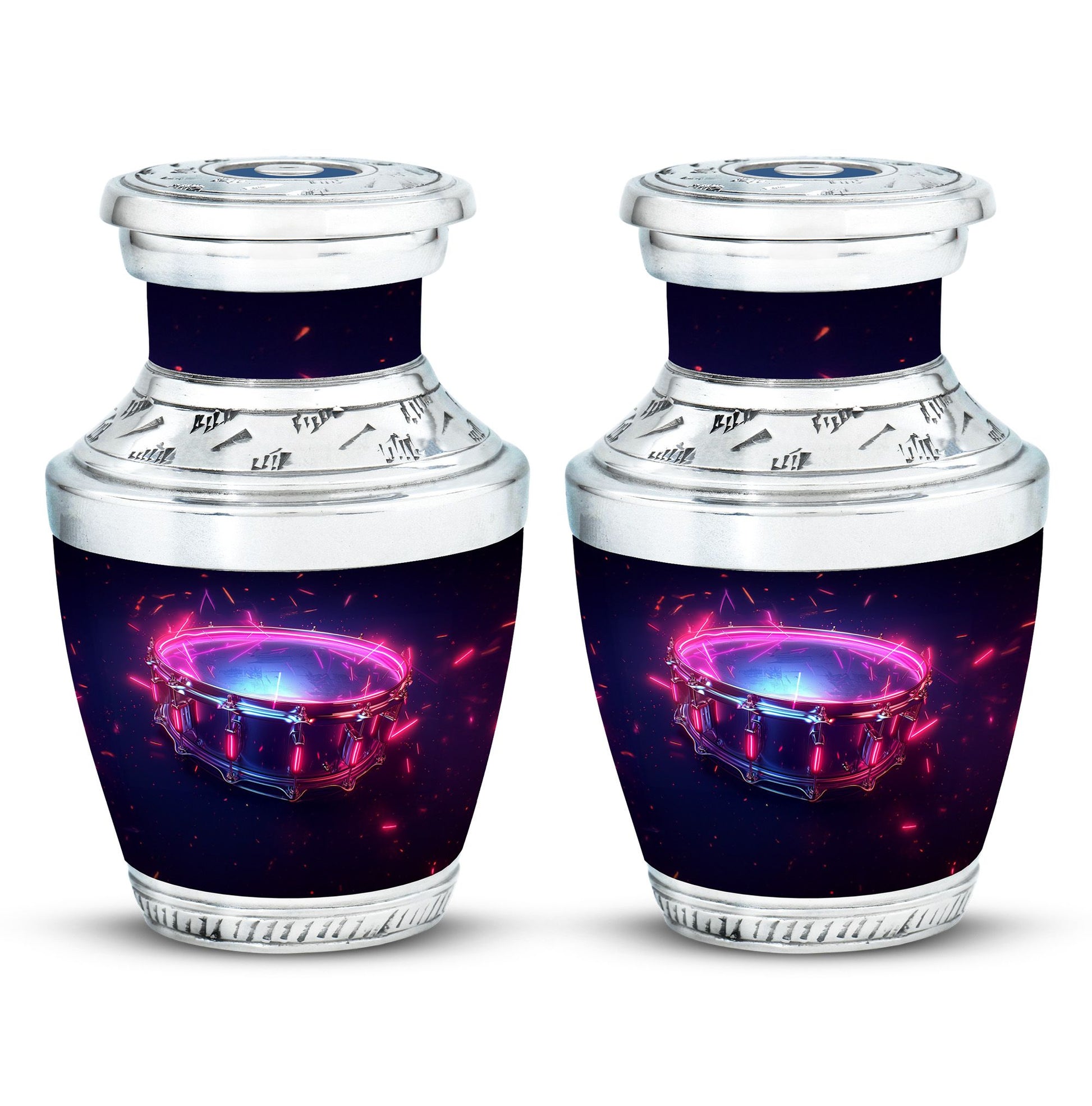 Drums And Music Theme 3 Inch Keepsake Pack of 2