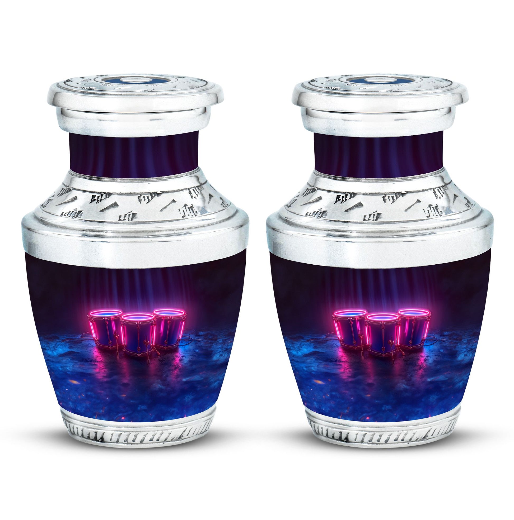 Drums And Music Theme 3 Inch Keepsake Pack of 2