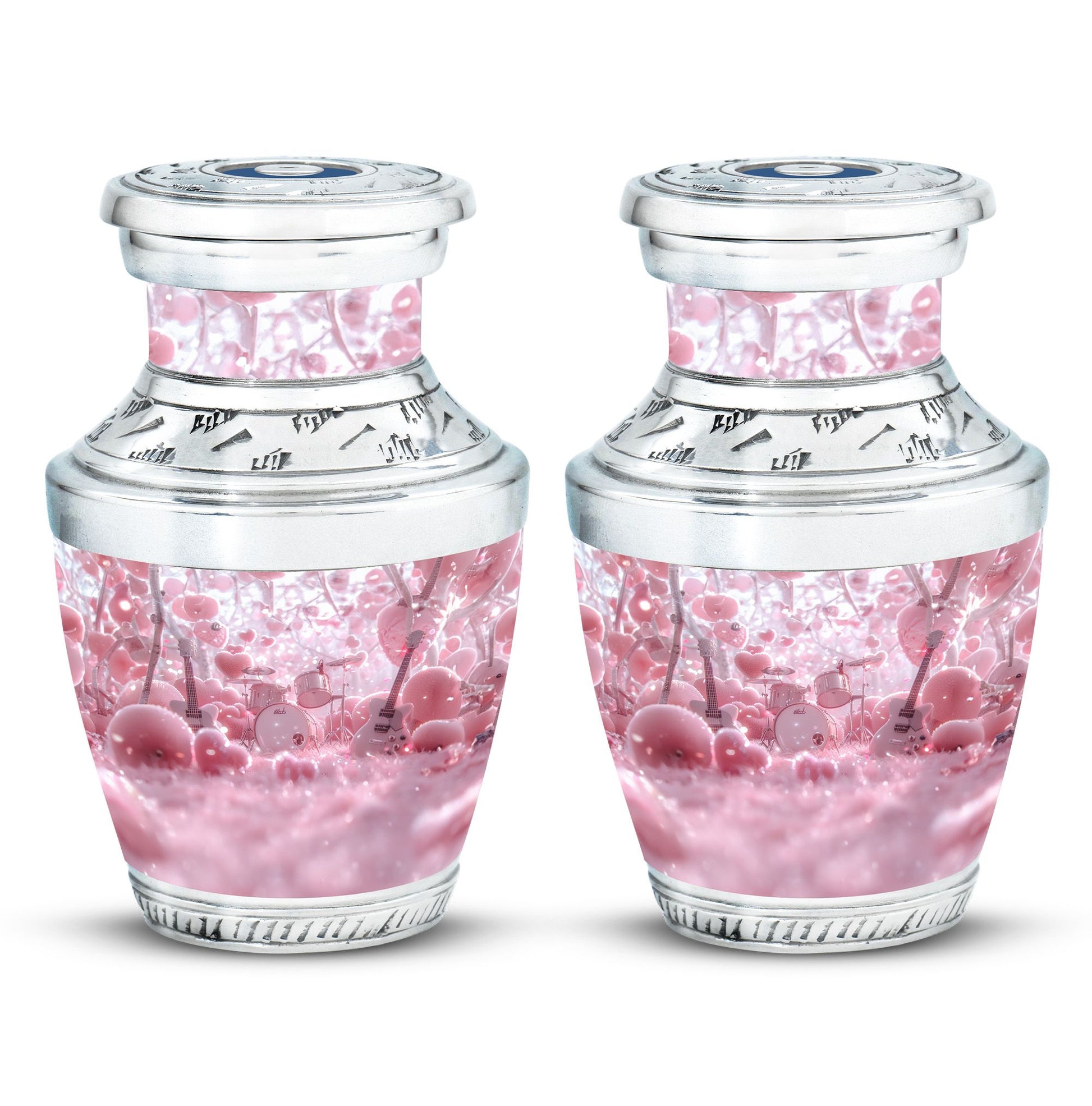 Drums And Music Theme 3 Inch Keepsake Pack of 2