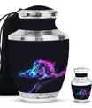 Lion Theme Large Urn With 1 Keepsake Urn