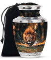 Lion Theme Large Urn 10 Inch