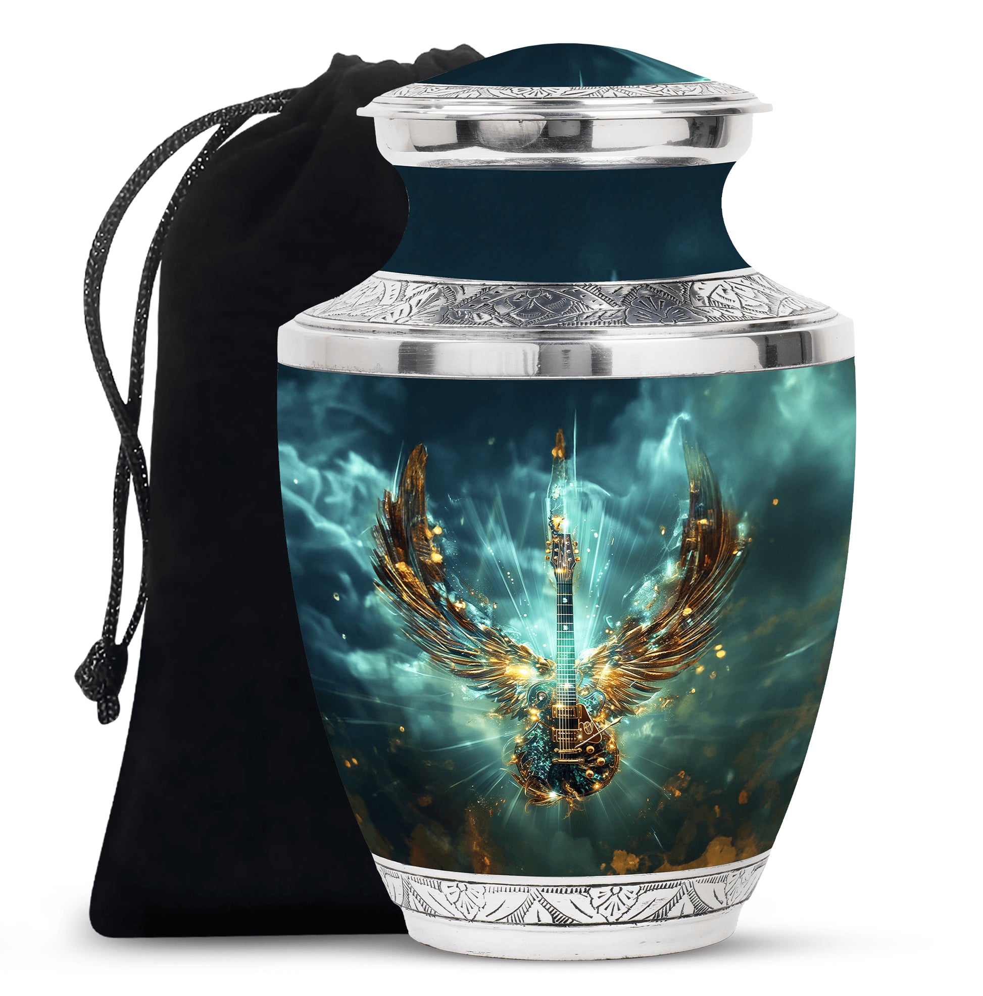 Guitar Theme Large Urn 10 Inch