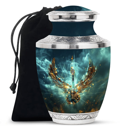 Guitar Theme Large Urn 10 Inch
