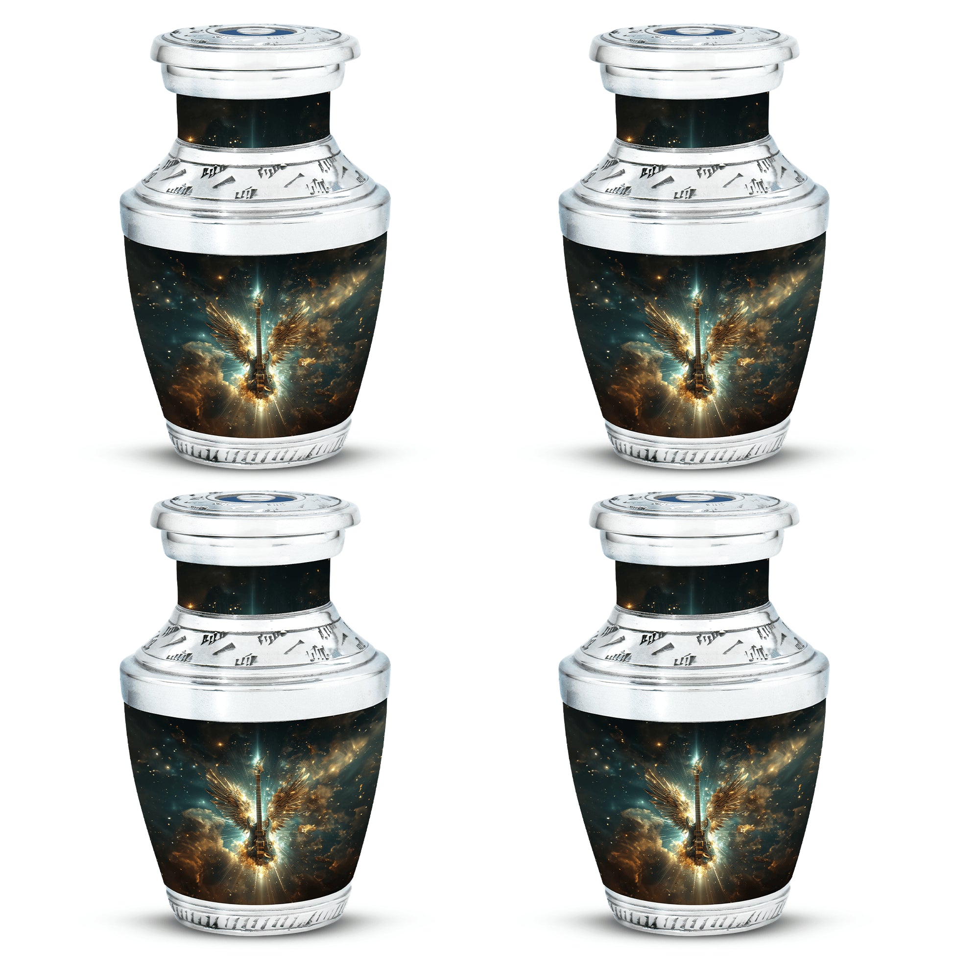 Guitar Theme 3 Inch Keepsake Pack of 4