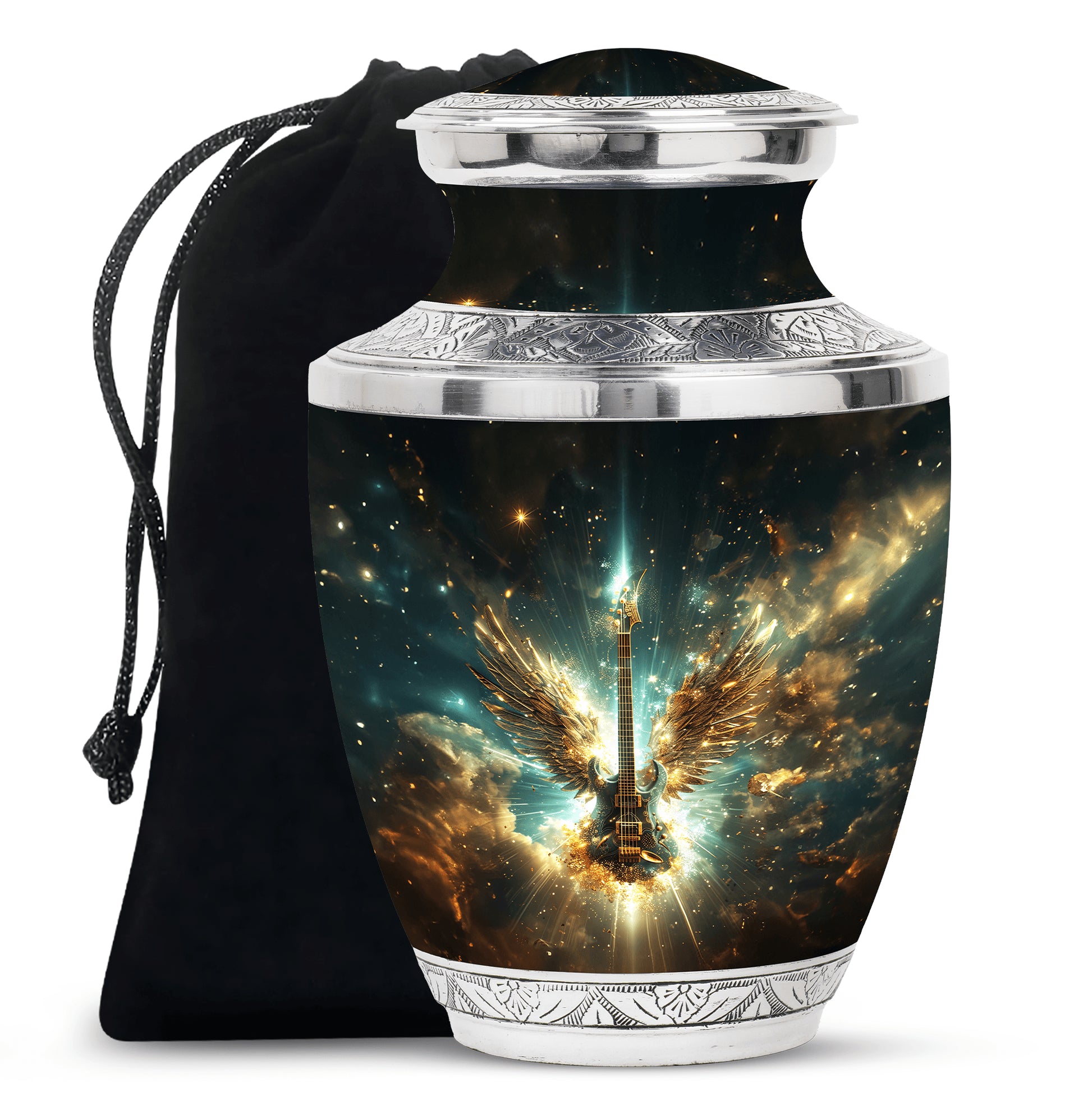 Guitar Theme Large Urn 10 Inch