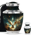 Guitar Theme Large Urn With 1 Keepsake Urn