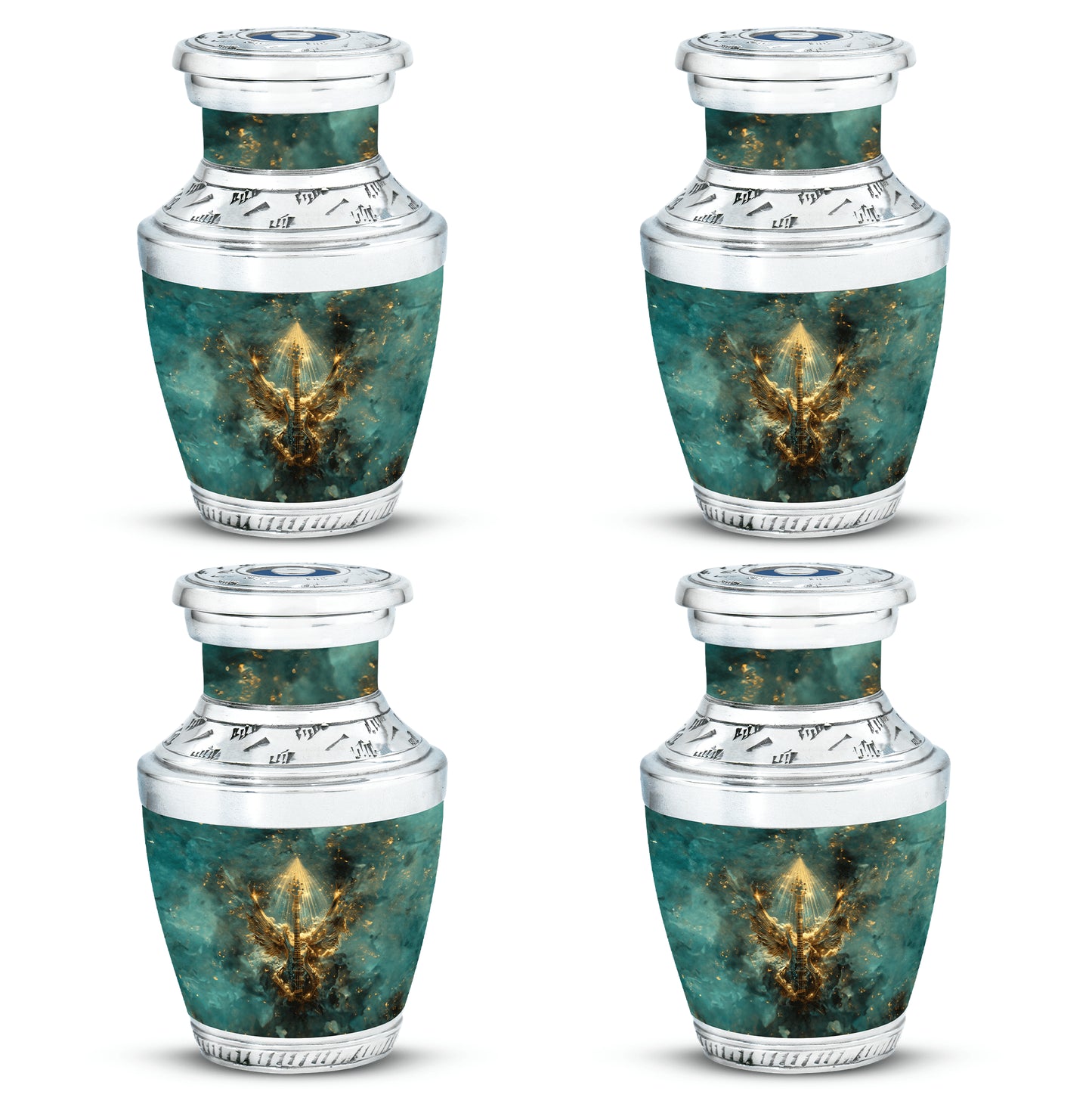 Guitar Theme 3 Inch Keepsake Pack of 4