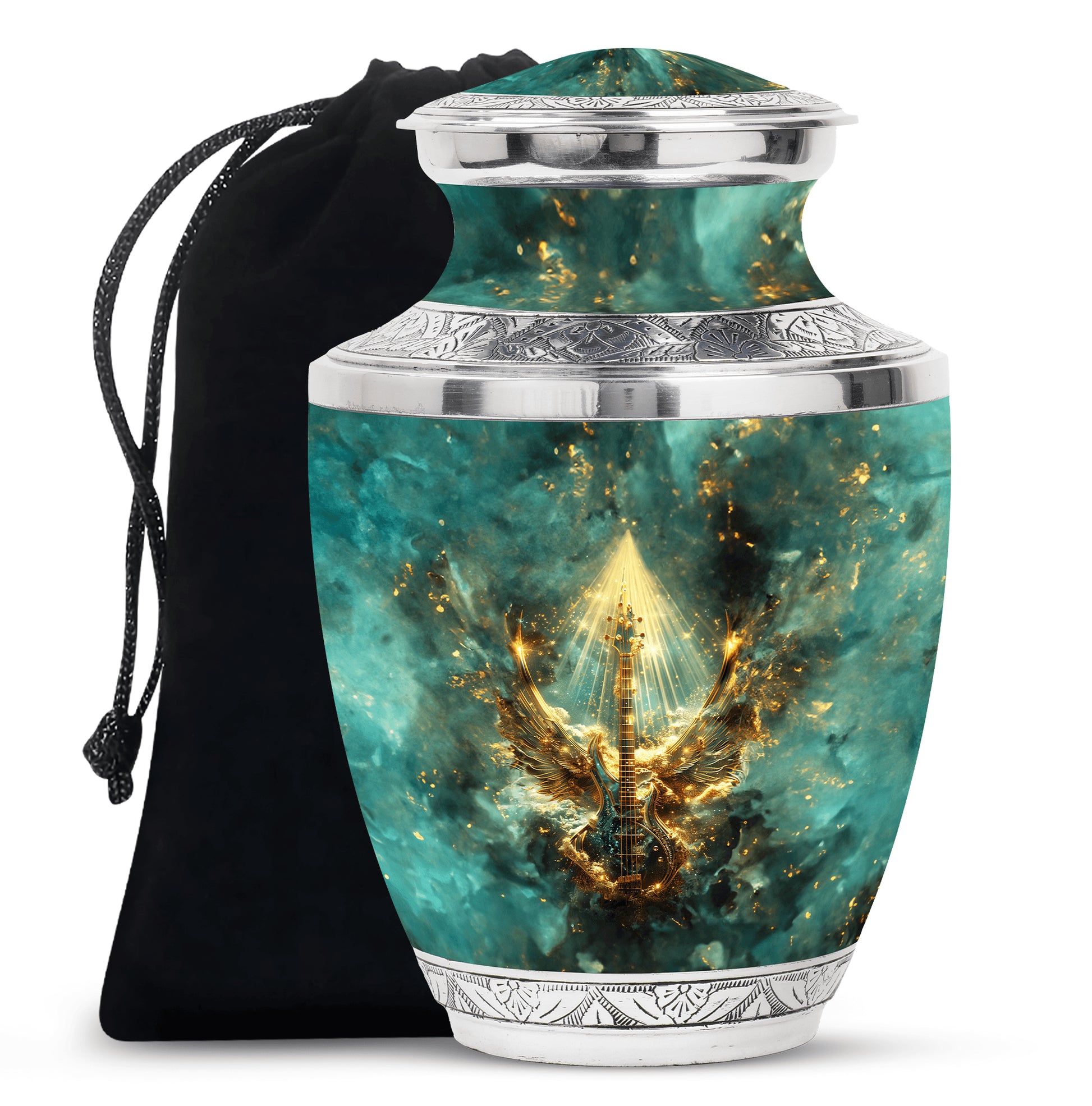 Guitar Theme Large Urn 10 Inch